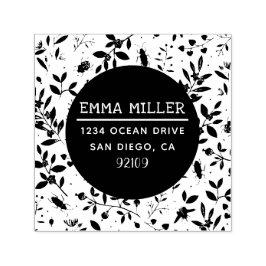 ガーデンモダンプリント名前をカスタムする差出人住所 セルフインキングスタンプ