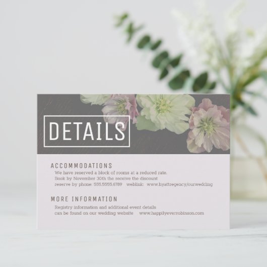 ガーデンモダンヘルボア詳細エンクロージャカード 招待状 (スタンド正面)