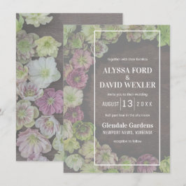 ガーデンモダンヘレボアウッド結婚式招待状 招待状