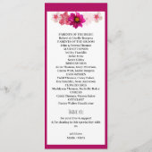 ガーデンモダンロマンス結婚式 プログラム (裏面)