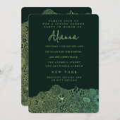 ガーデンユニークシーンアーティストバースデーパーティー 招待状 (正面/裏面)