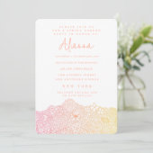 ガーデンユニークシーンアーティスト誕生日コーラルピーチ 招待状 (スタンド正面)