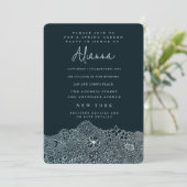 ガーデンユニークシーンアーティスト誕生日スカイブルー 招待状 (スタンド正面)