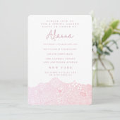 ガーデンユニークシーンアーティスト誕生日デリケートなピンク 招待状 (スタンド正面)