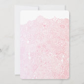 ガーデンユニークシーンアーティスト誕生日デリケートなピンク 招待状 (裏面)