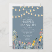 ガーデンライトアンドワイルドフラワーブライダルシャワー 招待状 (正面)