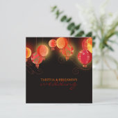 ガーデンライトペーパーランタン ウェディング招待状 招待状 (スタンド正面)