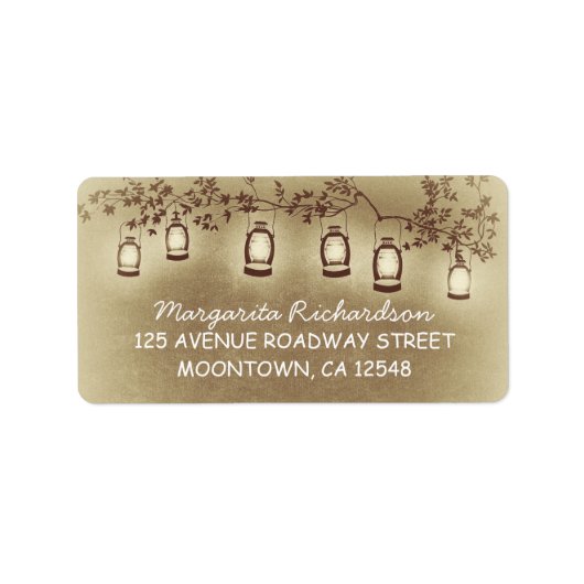 ガーデンライトヴィンテージ差出人住所ラベル ラベル (正面)