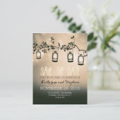 ガーデンライト – 日付を保存ランタンrustic 案内ポストカード (スタンド正面)