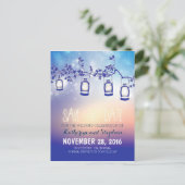 ガーデンライト – 日付を保存ランタンrustic 案内ポストカード (スタンド正面)