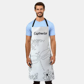 ガーデンライフ絵を描ズ エプロン (着用した状態)