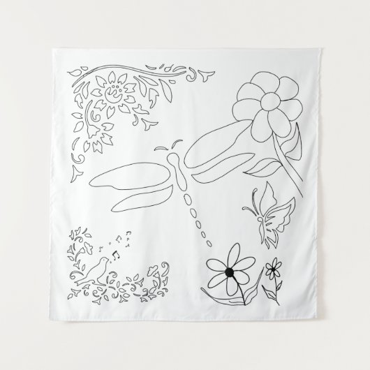 ガーデンライフ絵を描DIY タペストリー (正面)