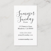 ガーデンラインアートフローリスト地紙ビジネスカード 名刺 (裏面)