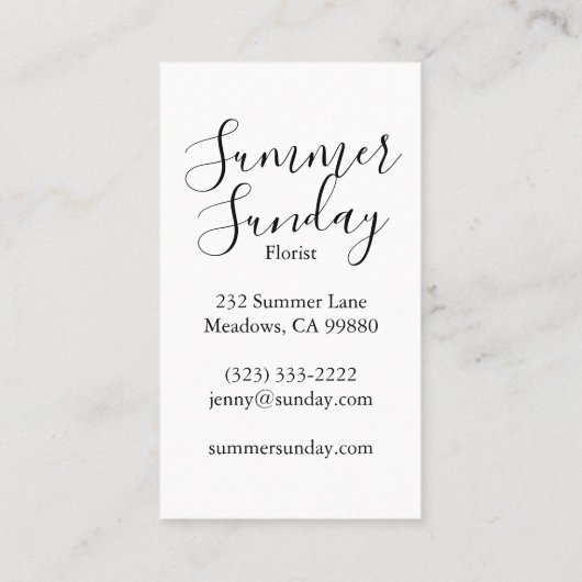 ガーデンラインアートフローリスト地紙ビジネスカード 名刺 (裏面)