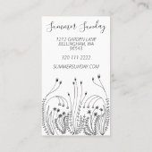 ガーデンラインアートフローリスト植物ワイルドフラワー10 ロイヤリティカード (裏面)