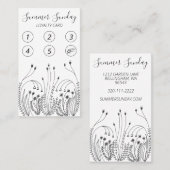 ガーデンラインアートフローリスト植物ワイルドフラワー5 ロイヤリティカード (正面/裏面)