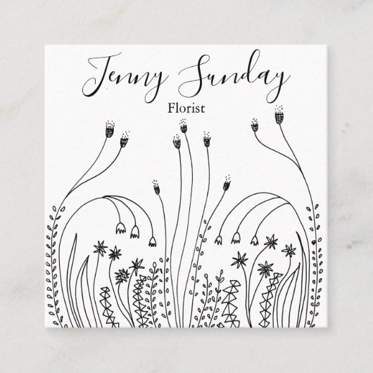ガーデンラインアートフローリスト スクエア名刺 (正面)