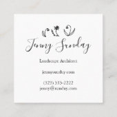 ガーデンラインアートランドスケープ園芸 スクエア名刺 (裏面)