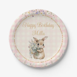 ガーデンラビットの誕生日パーティー用紙皿 ペーパープレート