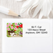 ガーデンラベルに虎の猫 ラベル (インサイチュ)