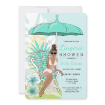 ガーデンランジェリーシャワー アフリカ系アメリカ人花嫁