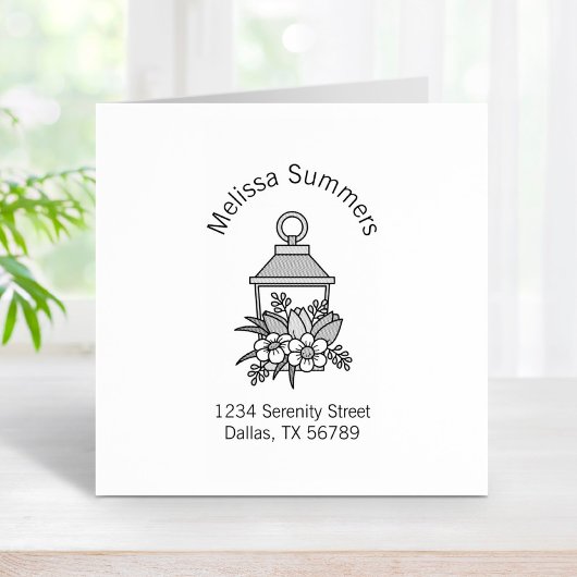 ガーデンランタンフラワーアーチアドレス5 ラバースタンプ