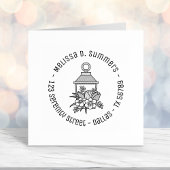 ガーデンランタンフラワーラウンドアドレス4 セルフインキングスタンプ