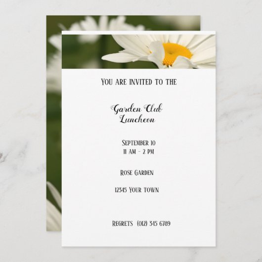 ガーデンランチョンバラクラブ招待状 招待状 (正面/裏面)