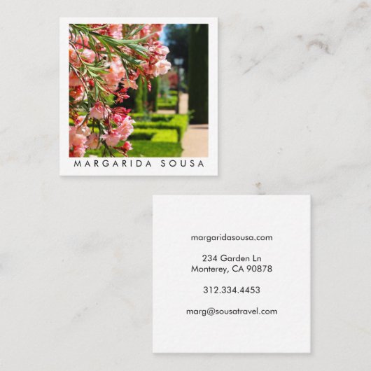 ガーデンランドスキャパー写真旅行観光スペイン スクエア名刺 (正面/裏面)