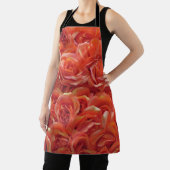ガーデンラージフラワーフォトフローラオレンジバラ エプロン (インサイチュ)