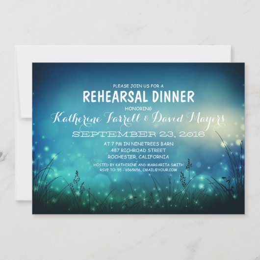 ガーデンラ素朴イツロマンティックリハーサルディナー 招待状 (正面)