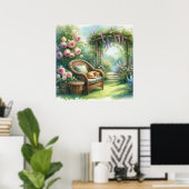 ガーデンリトリートランドスケープ1 ポスター (ホームオフィス)