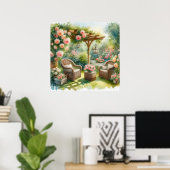 ガーデンリトリートランドスケープ5 ポスター (ホームオフィス)