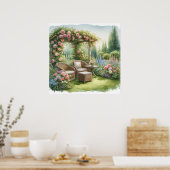 ガーデンリトリートランドスケープ6 ポスター (キッチン)