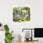 ガーデンリトリートランドスケープ8 ポスター (ホームオフィス)