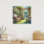 ガーデンリトリート風景3 ポスター (キッチン)