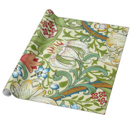 ガーデンリリーウィリアムモリス素晴らしヴィンテージフローラ ラッピングペーパー