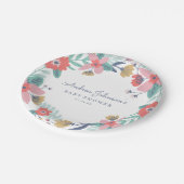 ガーデンリースベビーシャワー ペーパープレート (アングル)