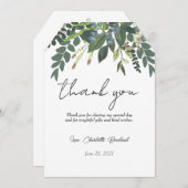 ガーデンリーフ自然緑ブライダルシャワー サンキューカード (正面/裏面)