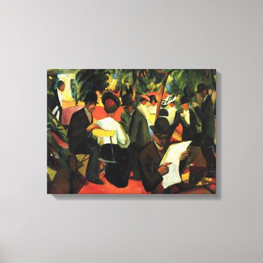 ガーデンレストランバイマ威厳があるーク,ヴィンテージアート キャンバスプリント (正面)