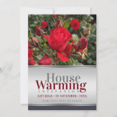 ガーデンレッドローゼス引っ越し祝いパーティー招待状 招待状 (正面)