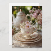 ガーデンレースアフタヌーンティー | ガーデン開花 招待状 (正面/裏面)