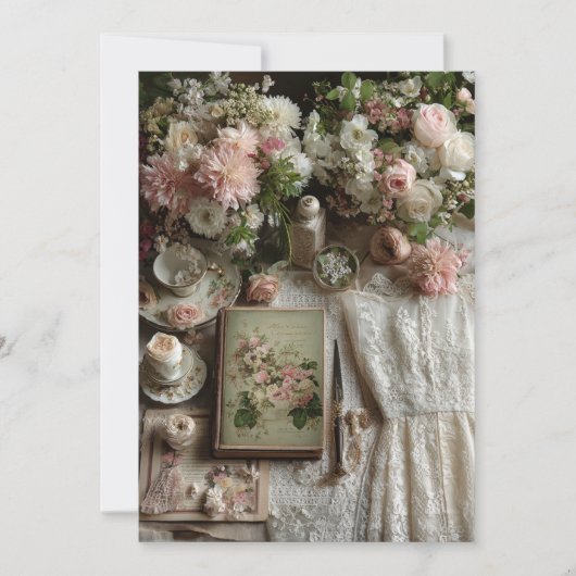 ガーデンレースアフタヌーンティー | フローラチャーム 招待状 (正面)