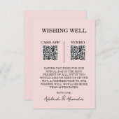 ガーデンローズピンクの結婚式の願い井戸 エンクロージャーカード (正面/裏面)