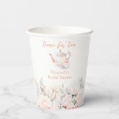 ガーデンローズ ブライダルシャワー ティーパーティー 紙コップ (裏面)