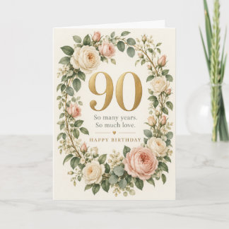 ガーデンローズ 90年の愛 90歳の誕生日 カード