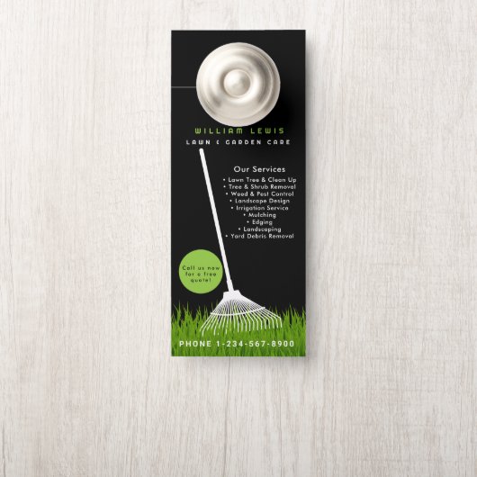 ガーデンローン気に造園モダングラスレーキ ドアノブサイン (ノブ)