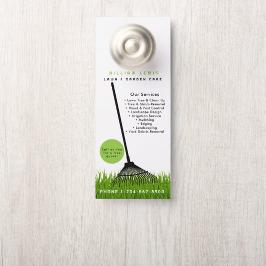 ガーデンローン気に造園モダングラスレーキ ドアノブサイン (ノブ)