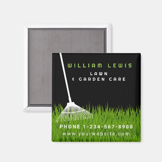 ガーデンローン気に造園モダングラスレーキ マグネット (正面/裏面)