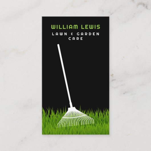 ガーデンローン気に造園モダングラスレーキ 名刺 (正面)